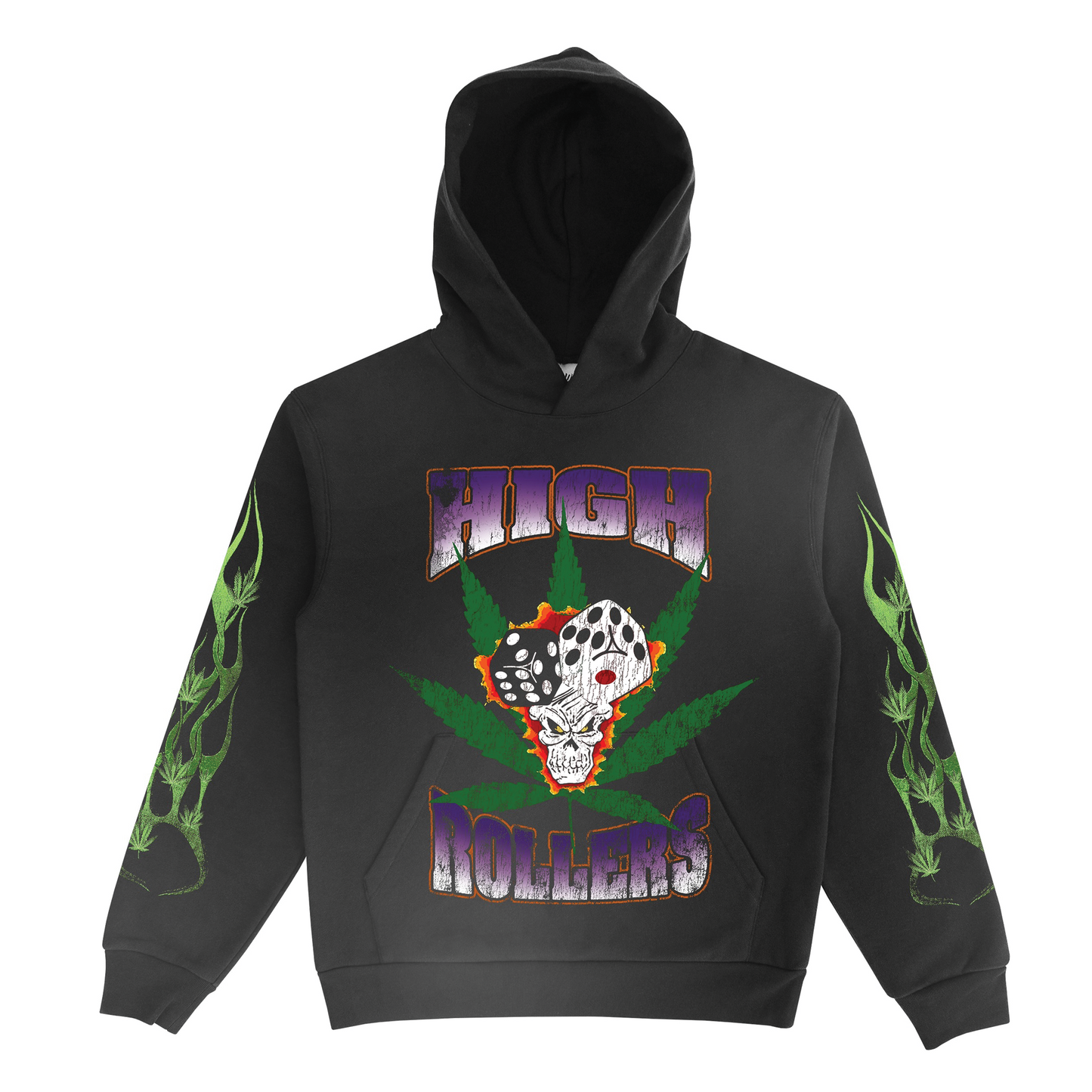 Blazin Skull Hoodie- Vintage Black