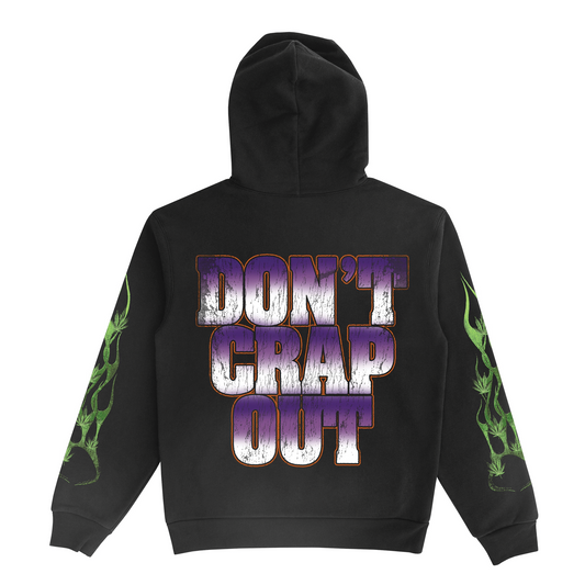 Blazin Skull Hoodie- Vintage Black