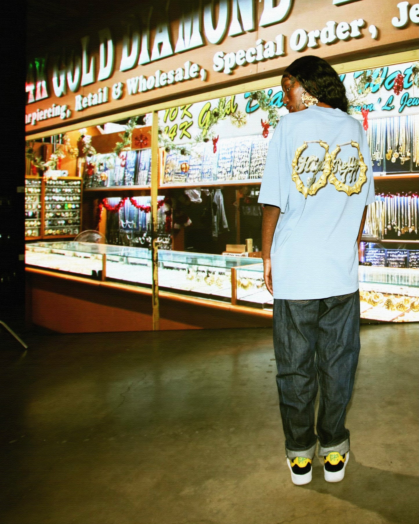 Bamboo Roller Tee- Carolina Blue