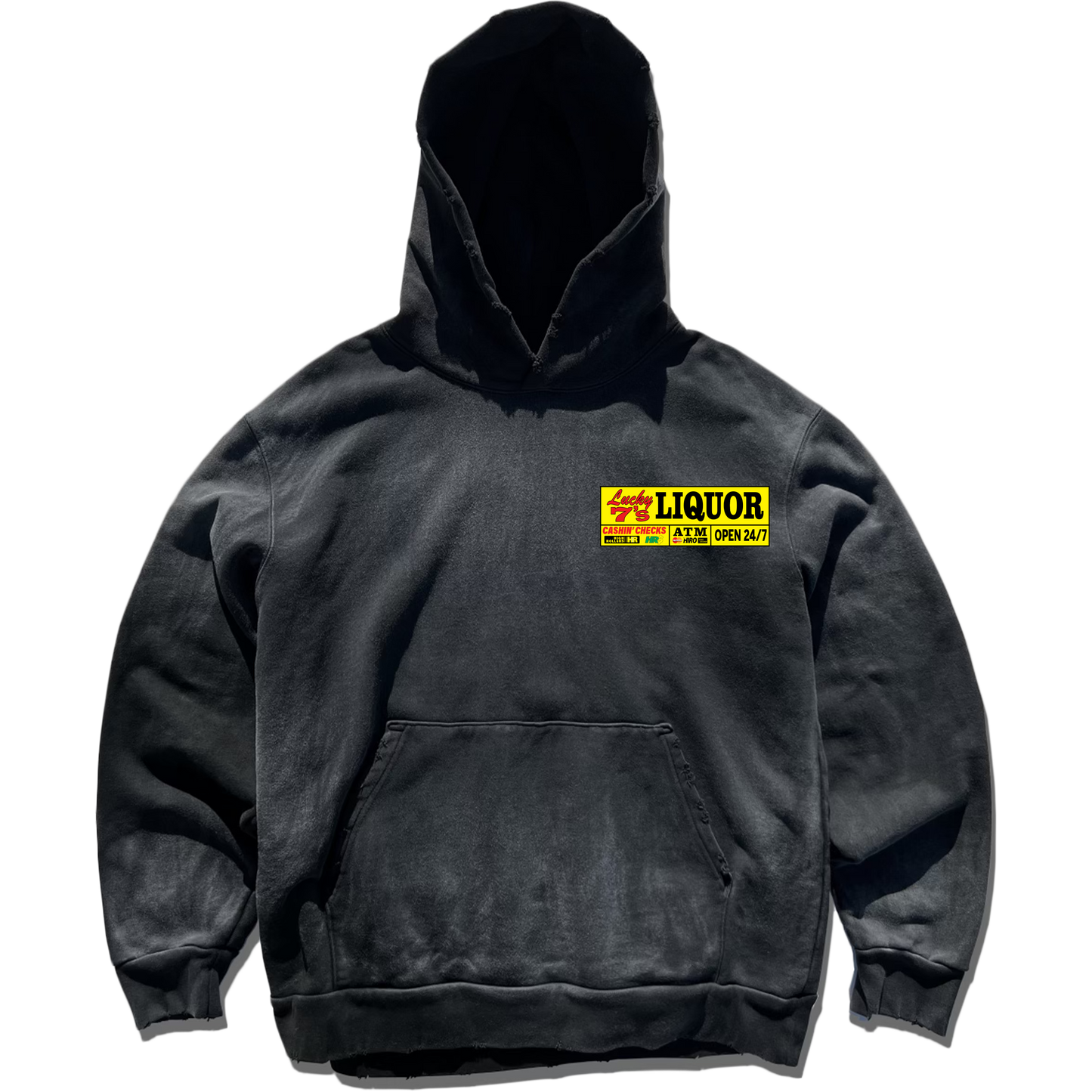 Luck 7's Liquor Store Hoodie- Vintage Black