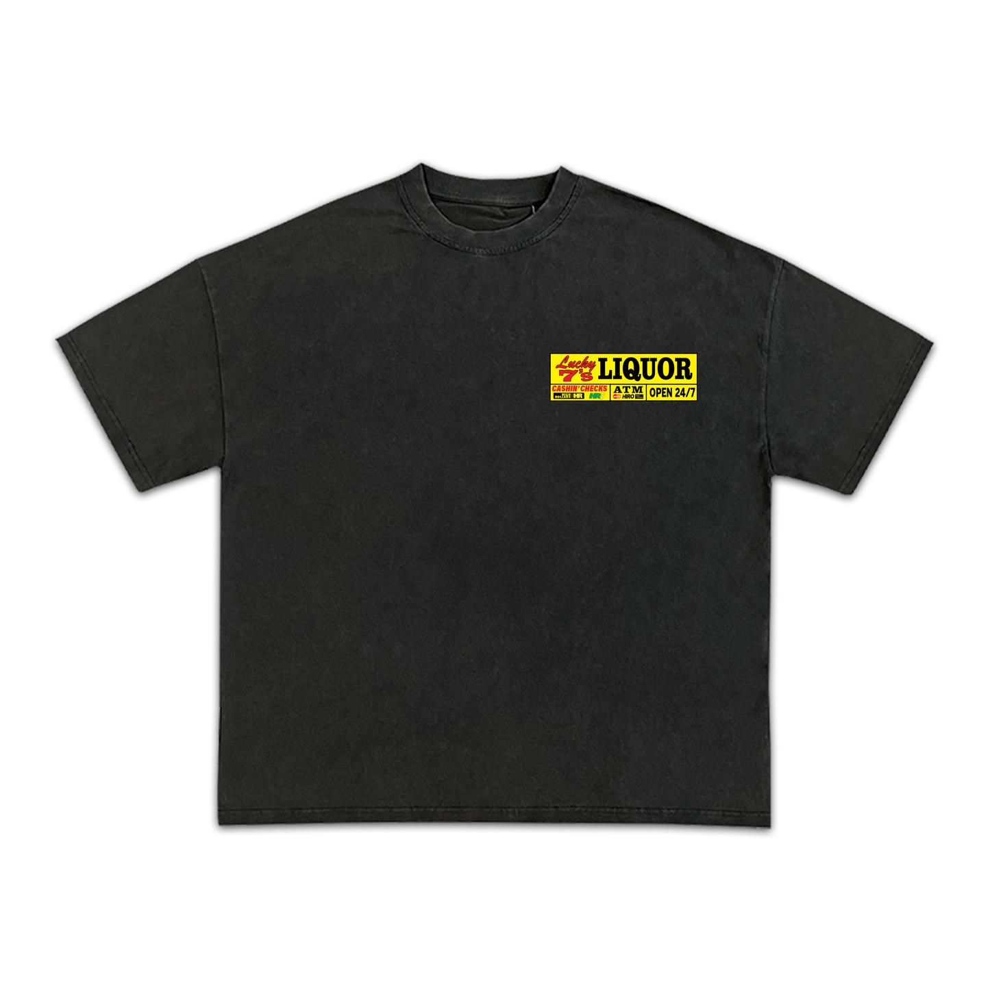 Luck 7's Liquor Store Tee - Ash Black