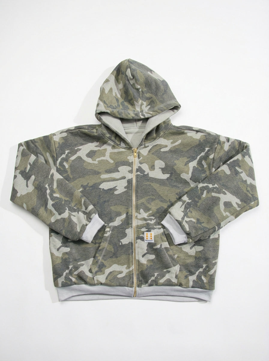 GREY CAMO REVERSIBLE HOODIE
