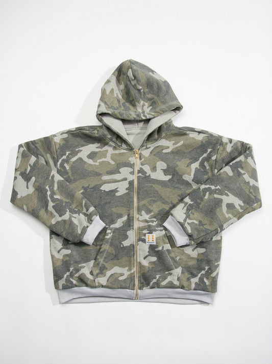 GREY CAMO REVERSIBLE HOODIE