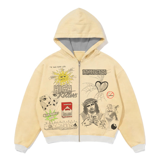 SUN CLUB ZIP UP HOODIE