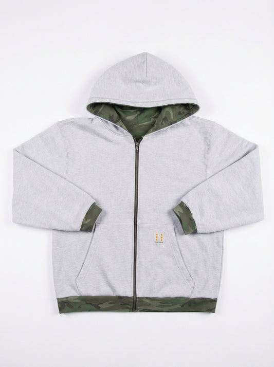 GREEN CAMO REVERSIBLE HOODIE