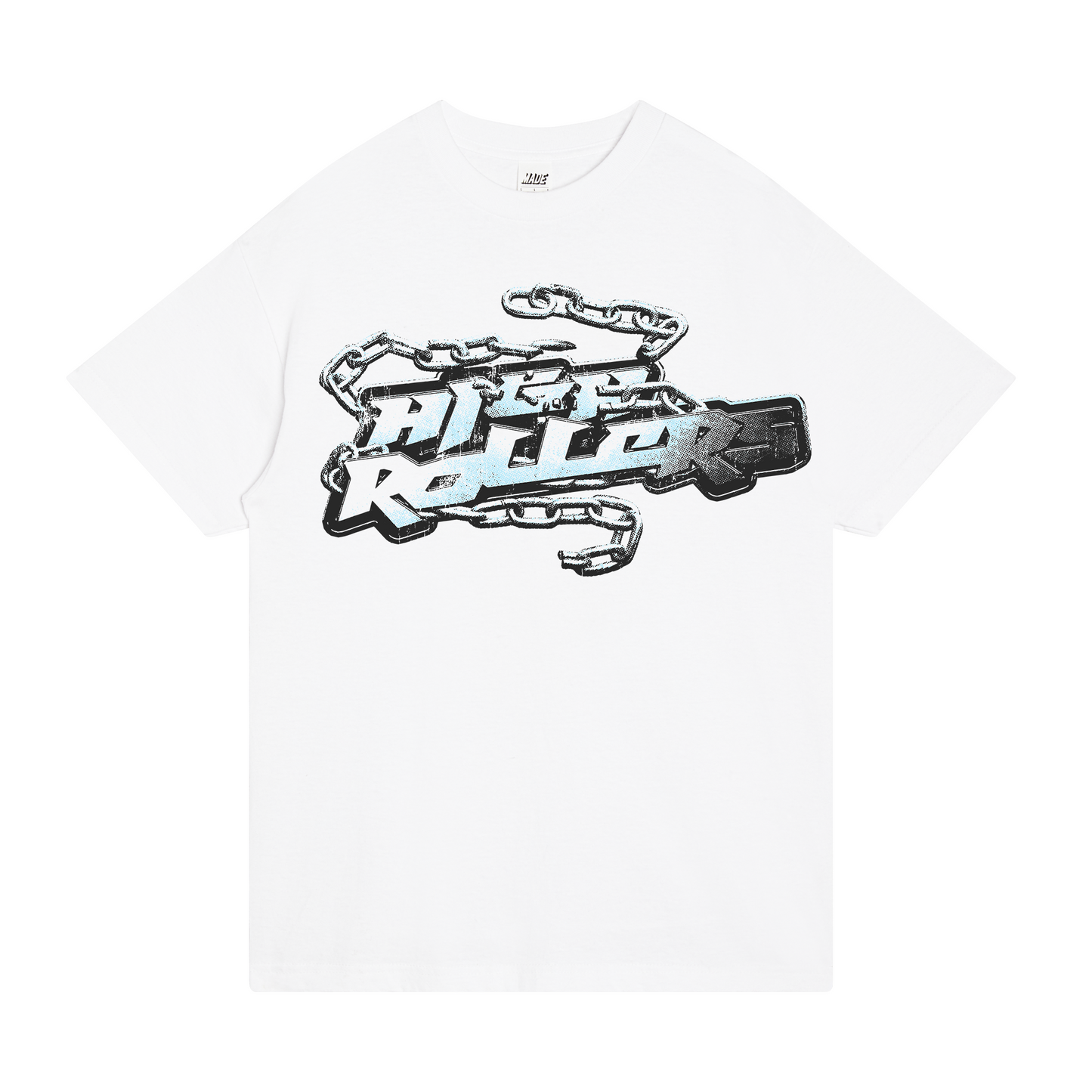 Chrome Metal Tee- White