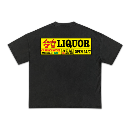 Luck 7's Liquor Store Tee - Ash Black