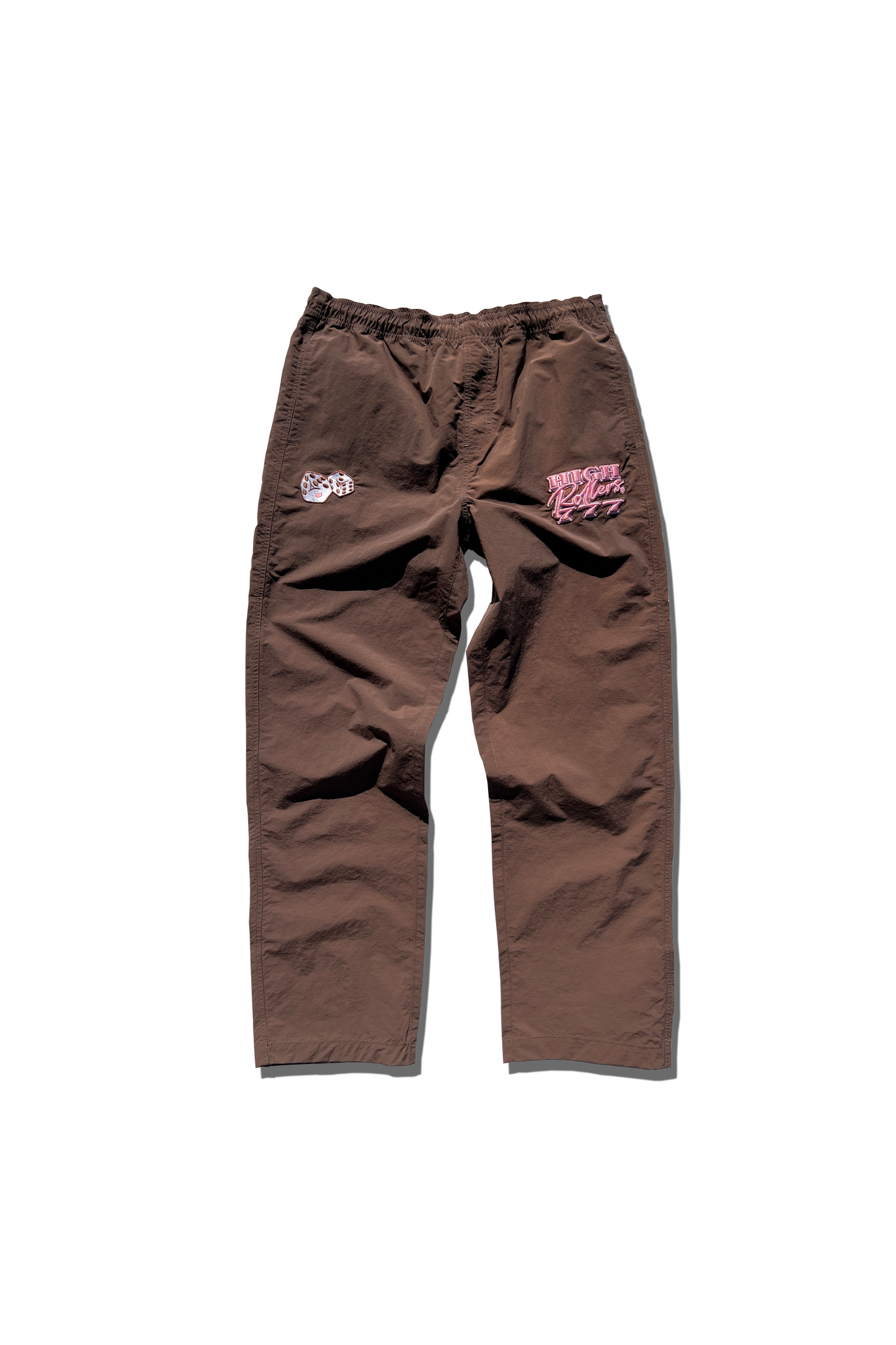 Neapolitan Nylon Warm Up Pants- Bison Brown