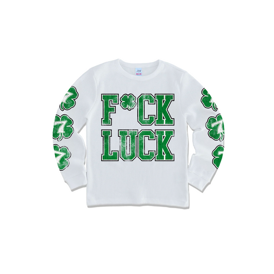 F*ck Luck Thermal Longsleeve- White