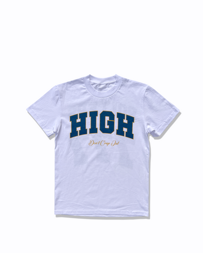 Navy Skate Team Tee- Ultra White