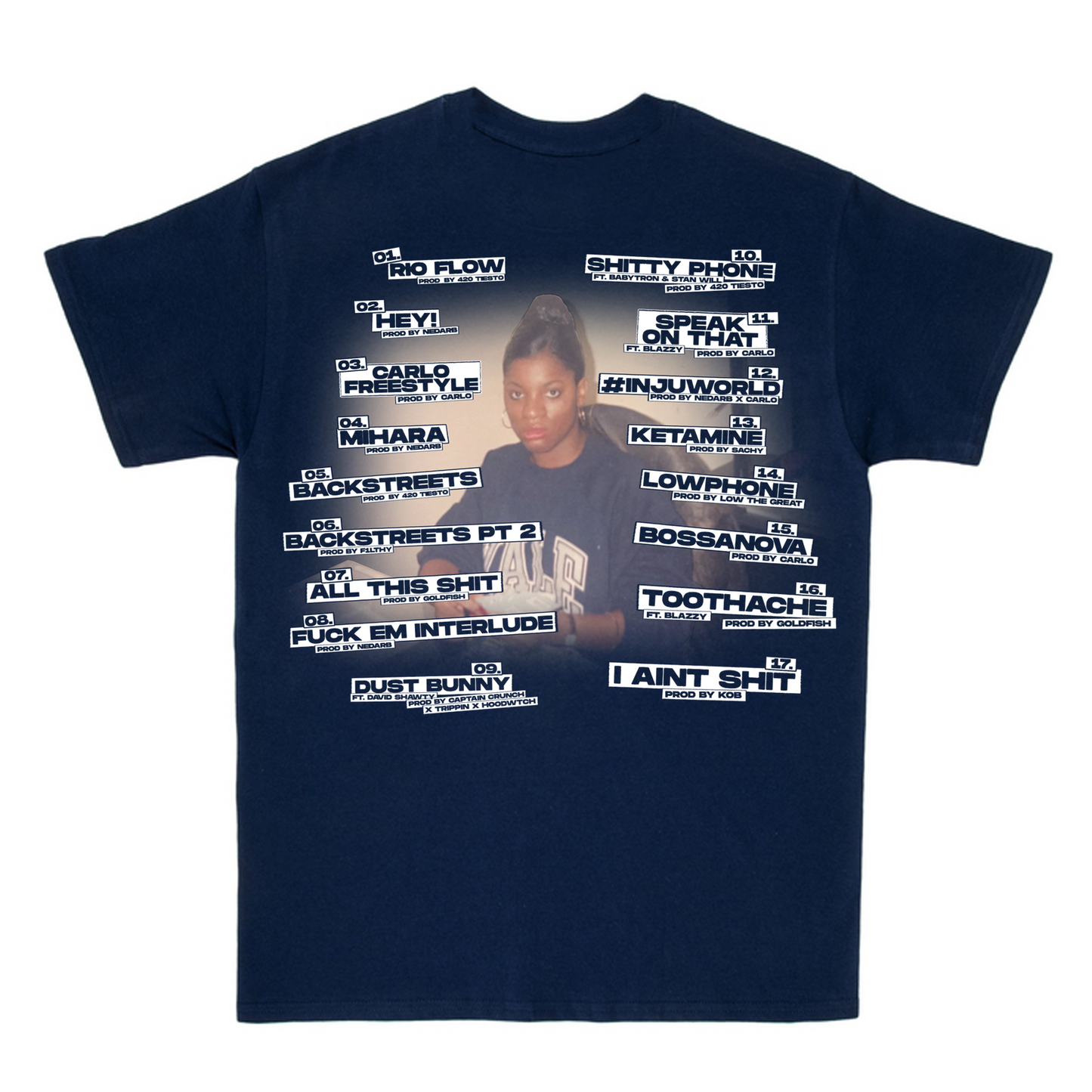 Voicemail 3 T-Shirt- Navy